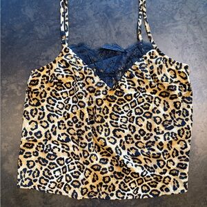 Forever 21 Leopard and Black Lace Cami